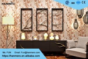 China Floral Pattern Luxury Non Woven Wallcovering Modern Lounge Wallpaper factory