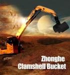 Kobelco Double Cylinder Excavator Clamshell Bucket For Sk200