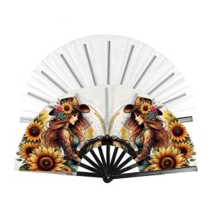 China Sublimation Polyester Folding Fan 13'' DIY Heat Transfer Materials on sale