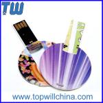 Mini Round Card Plastic Usb Flash Drive 8GB 16GB Data Storage