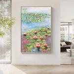 Hotel Decorative Personal Picture Canvas Oil and Canvas Colorful Flower Hand