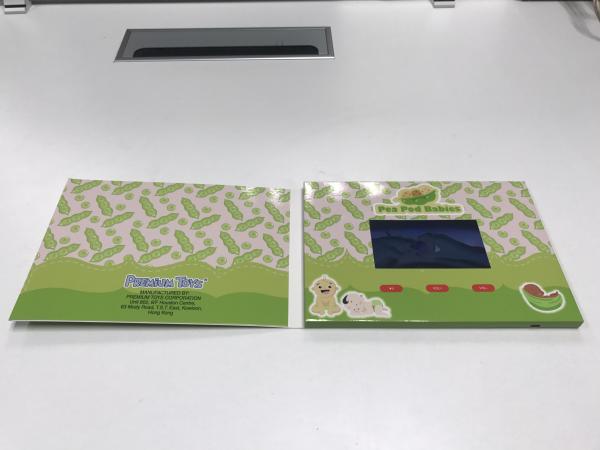 Art &Craft paper material video card 4.3'' lcd screen video brochure digital