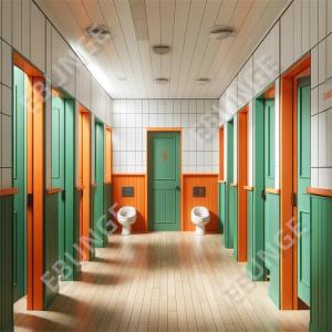 China High Pressure Laminate Toilet Cubicle for Durability and Scratch Resistance factory