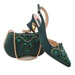 Low Heel Supoo Wedding Italian Ladies Shoes and Matching Bags for African