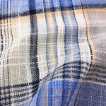 Stonewashed 80gsm-150gsm Check And Stripe Fabrics Yarn Dyed Linen For Clothing