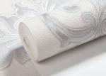 Ivory White Damask Pattern Victorian Wallpaper for Interior Decoration , Anti -