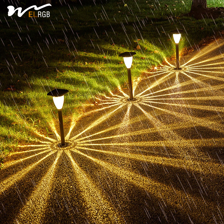 Waterproof ABS Material Solar Lawn Lights for Garden Landscaping and Home Atmosphere