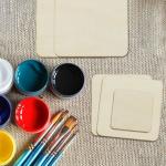 Thin Unfinished Wooden Squares for Wood Burning Painting Staining Engraving