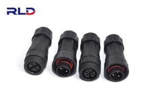 China High Current Waterproof Plug Connector , 3 Pin Plastic Circular Connectors Gold Plated factory