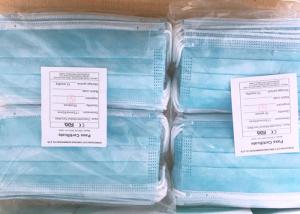 China Home School Surgical Disposable Carbon Filter Face Mask Blue White Color factory