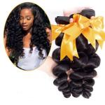 18 Inch Loose Wave Malaysian Hair Extensions / Virgin Hair Bundles With Lace