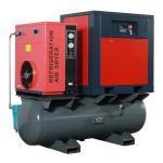 7bar -16bar pressure screw compressors combined with air tank and air dryer 7