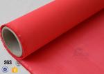 0.45Mm 530GSM Fiberglass Cloth Roll Red Acrylic Coated For Welding Blanket