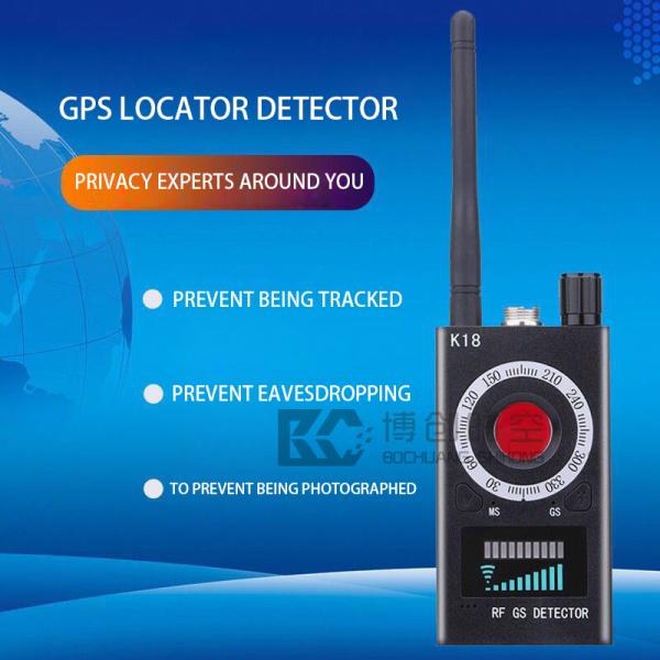 Miniature Camera, GPS Locator, Vehicle GPS Signal Finder, Portable Wireless Signal Finder Black K18 1MHZ-6500MHZ detecto