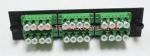 SM 9/125 um Fiber Optic Adapter LC / APC , Optical Fibre Adapter Green Quad 4