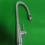 35mm Ceramic Cartridge High Arc Kitchen Sink Faucet CUPC Braided Hose