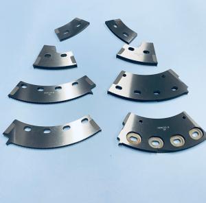 China SKD-11 Corrugated Board Slotting Knife OEM / ODM Arc Shaped Carton Box Machine Serrated Slotter Blade factory