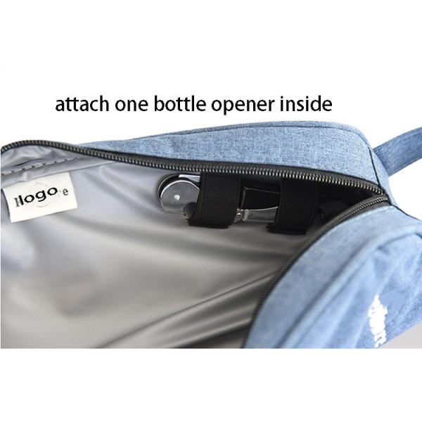 Single wine bottle ice insulated cooler bag