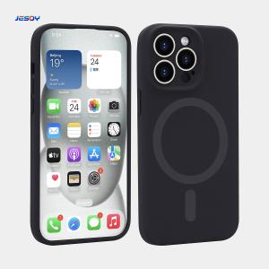 China Magnetic Real Liquid Silicone Magsafe Phone Case Shockproof For IPhone 14 15 16 factory