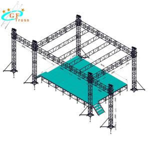 China 6061-T6 Aluminum Truss Roof Systems Concert Stage DJ Used factory