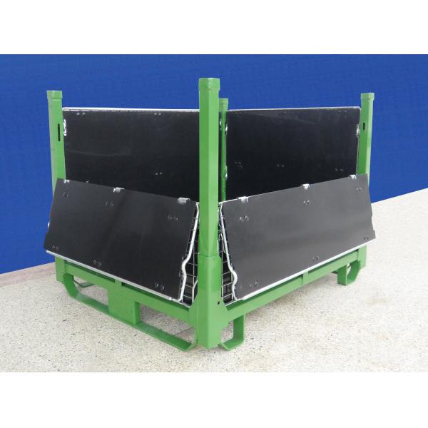 China Durable 	Collapsible Wire Container Large Load Capacity With PP Sheets factory
