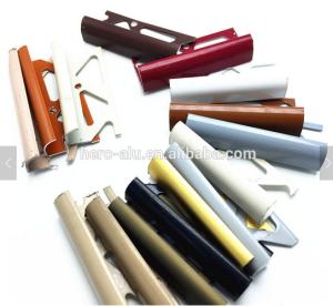 China Round Aluminium Tile Trim High Corrosion Resistance Outdoor Stairs Silicone Glue Metallic Colors factory