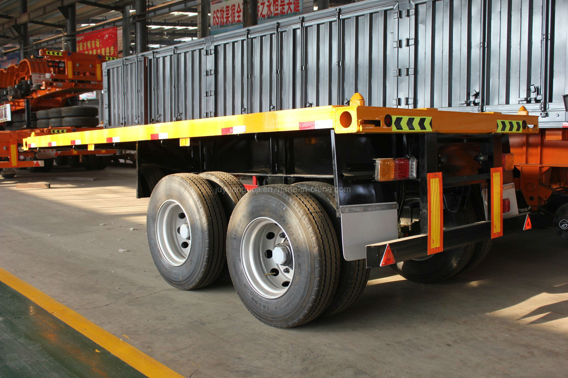 Common Mechanical Suspension 2 Axles Platform Trailer Flat Bed Semi Trailer WEORES6641A