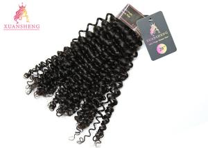 China Grade 10A Deep Curly Brazilian Human Hair Length 30&quot; No Chemical factory