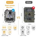 KW591 outdoor trail hunting camera no-glow Two sensor 1080P FHD Hunting Camera