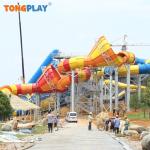 Creative Aquatic Play Equipment Pool Spiral Slide Customized Color