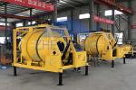 JZR350 Mobile Diesel Powered Supply Concrete Mixer With Hydraulic Hopper Lifting