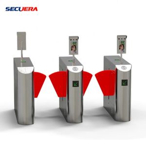 Face Recognition Pedestrian Control Electronic Flap Barrier Gate/ Acrylic