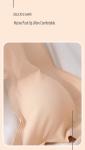 Nylon Women Seamless Sport Bra Comfortable Plain Dyed Latex Back Closure