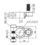 Commercial Negative Positive Automotive Battery Terminals 3724230-M8-L30