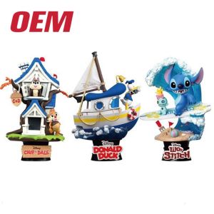 Customized 15cm Scene Collection Toys With Base OEM PVC Classical Desk