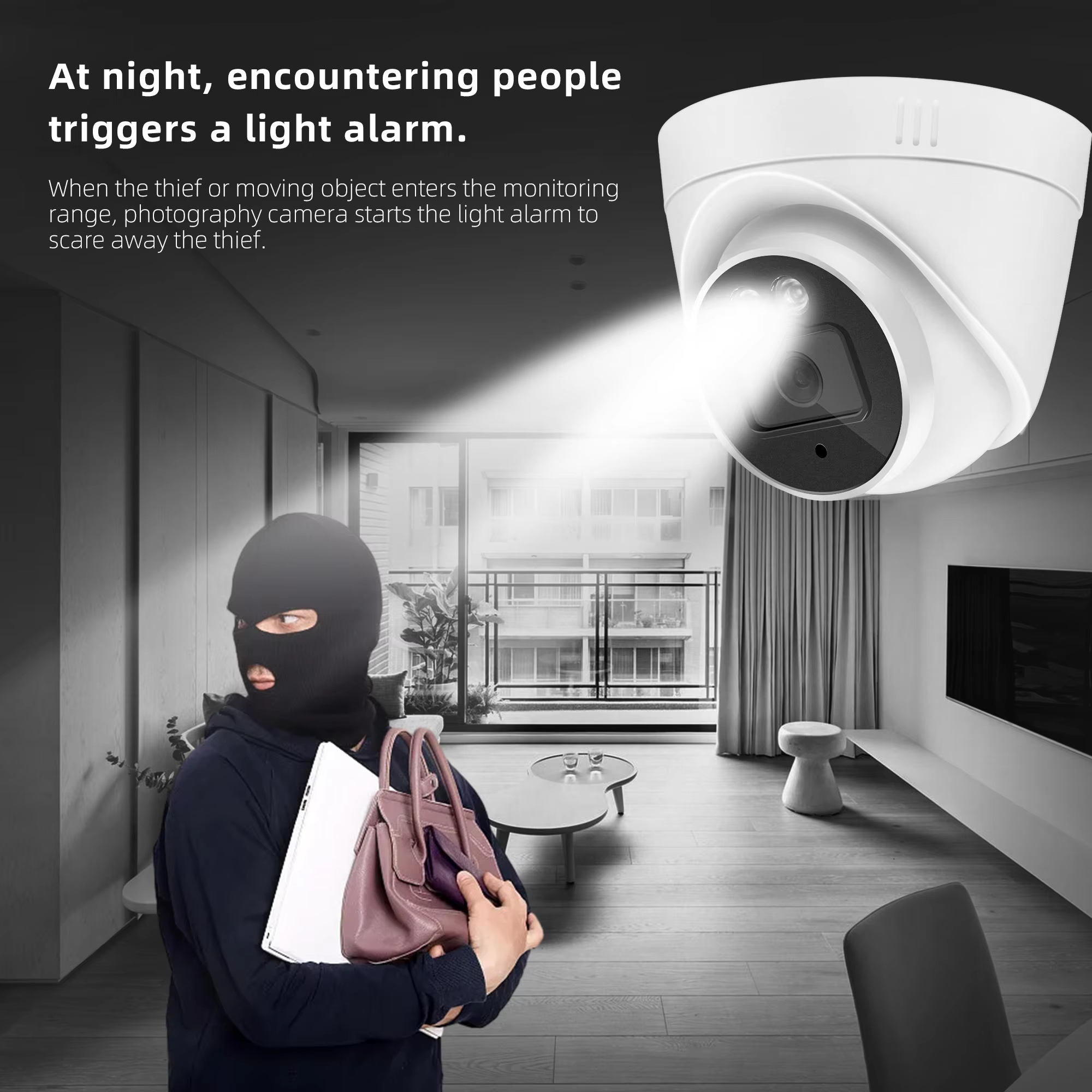 Camera De IR Full Color CCTV Dome IP POE Network Camera Cctv 2.8mm Night Vision Poe 5mp Dome Security Camera