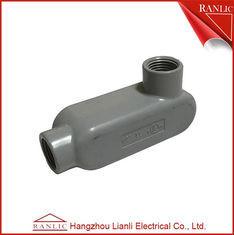 China UL Standard PVC Coated Aluminum LL Conduit Body With Screws , Gray factory