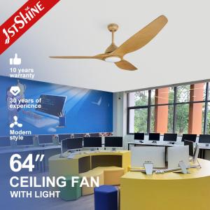 China Kitchen 15cm Suspender Length Modern Plastic Blade DC LED Exhaust Ceiling Fan with 2- factory