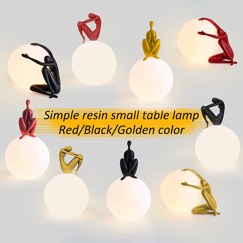 Resin New Original Acrylic Ball Table Lamp Decorative Art Deco Table Lamp