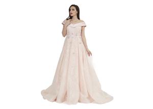 China Embroidery Lace Muslim Long Evening Gowns Custom Size XS , S , M , L , XL factory