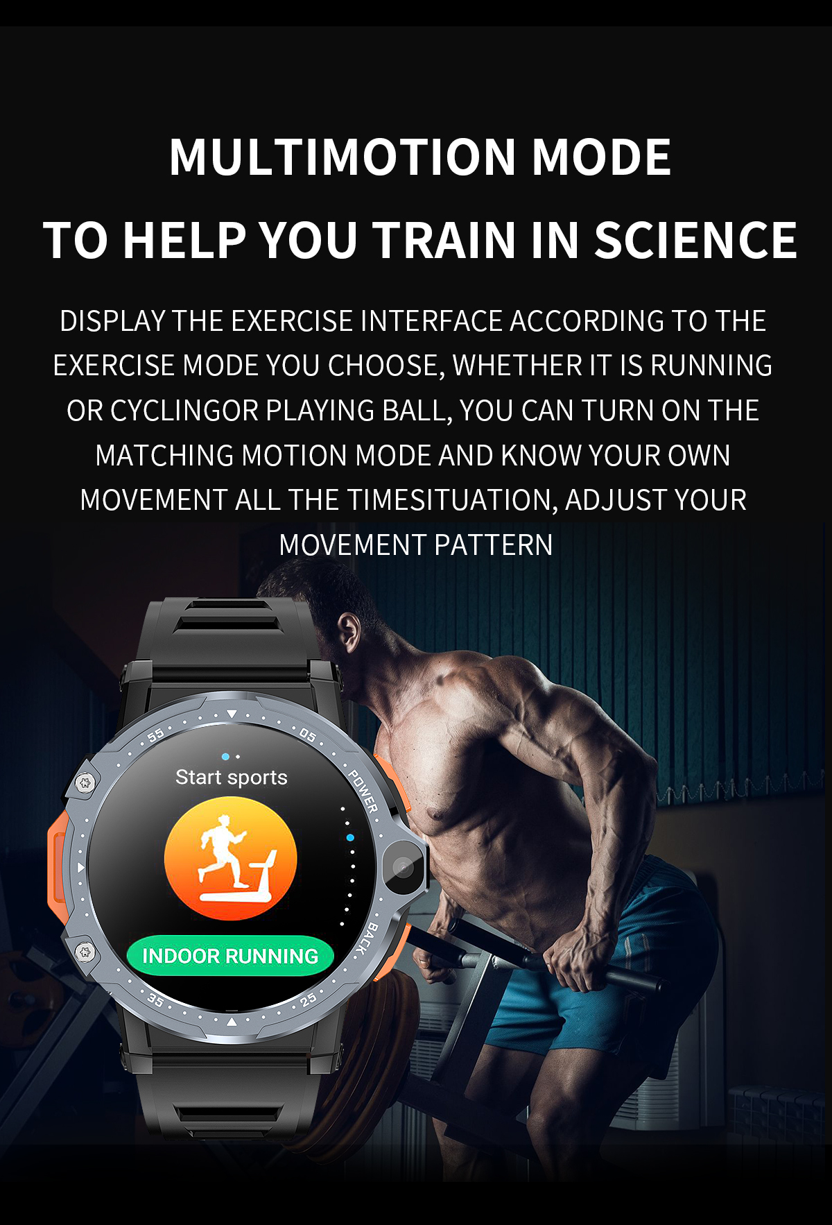 PG999 Black 2+16GB Android Heart Rate Monitor Watch 1.54'' 8.1 Dual Camera WIFI GPS 800mAh 4G