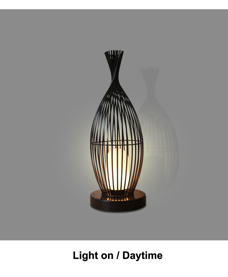 Water Resistant Rattan Floor Lamp For Villa Outdoor Balcony