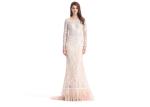Long Sleeve Lace Embroidery Wedding Bridesmaid Dresses O - Neck Rockabilly