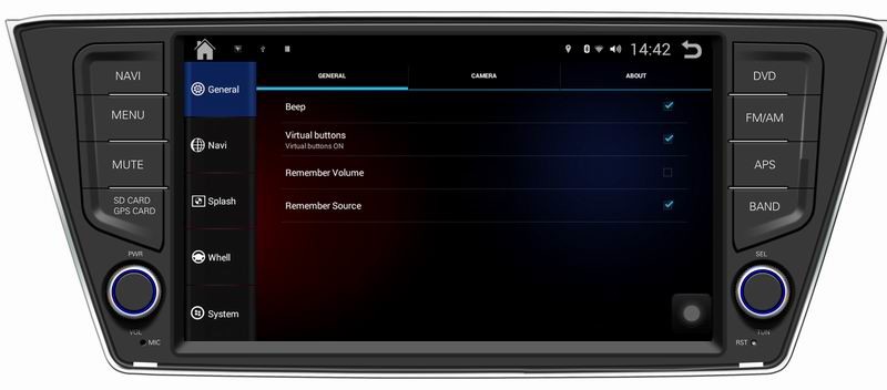 Ouchuangbo car gps navigation dvd player Skoda Fabia 2015 support car multimedia stereo android 4.4 system