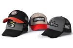 Plastic Button Sponge Trucker Caps Curved Brim High Quality Logo Polyester Caps
