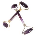 Amethyst purple Double Jade Roller