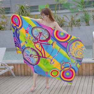 Customized Size And Design Microfibre Towel Swimming For Beach And Bath