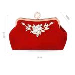 Blue Suede Evening Clutch Handbag Inlaid Crystal Diamond 23cm×12cm×10cm
