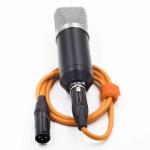 Male to Female XLR Microphone Cables , Orange Rubber Shielded Balanced Snake