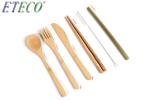 Outdoor portable bamboo tableware set knife fork spoon environmental protection